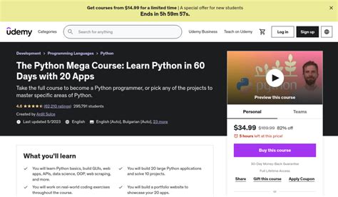 udemy the python mega course|The Python Mega Course is now free on Udemy : r/Python .